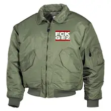 Bestickte Herren CWU Jacke, Oliv - FCK GEZ - gewählte Variante
