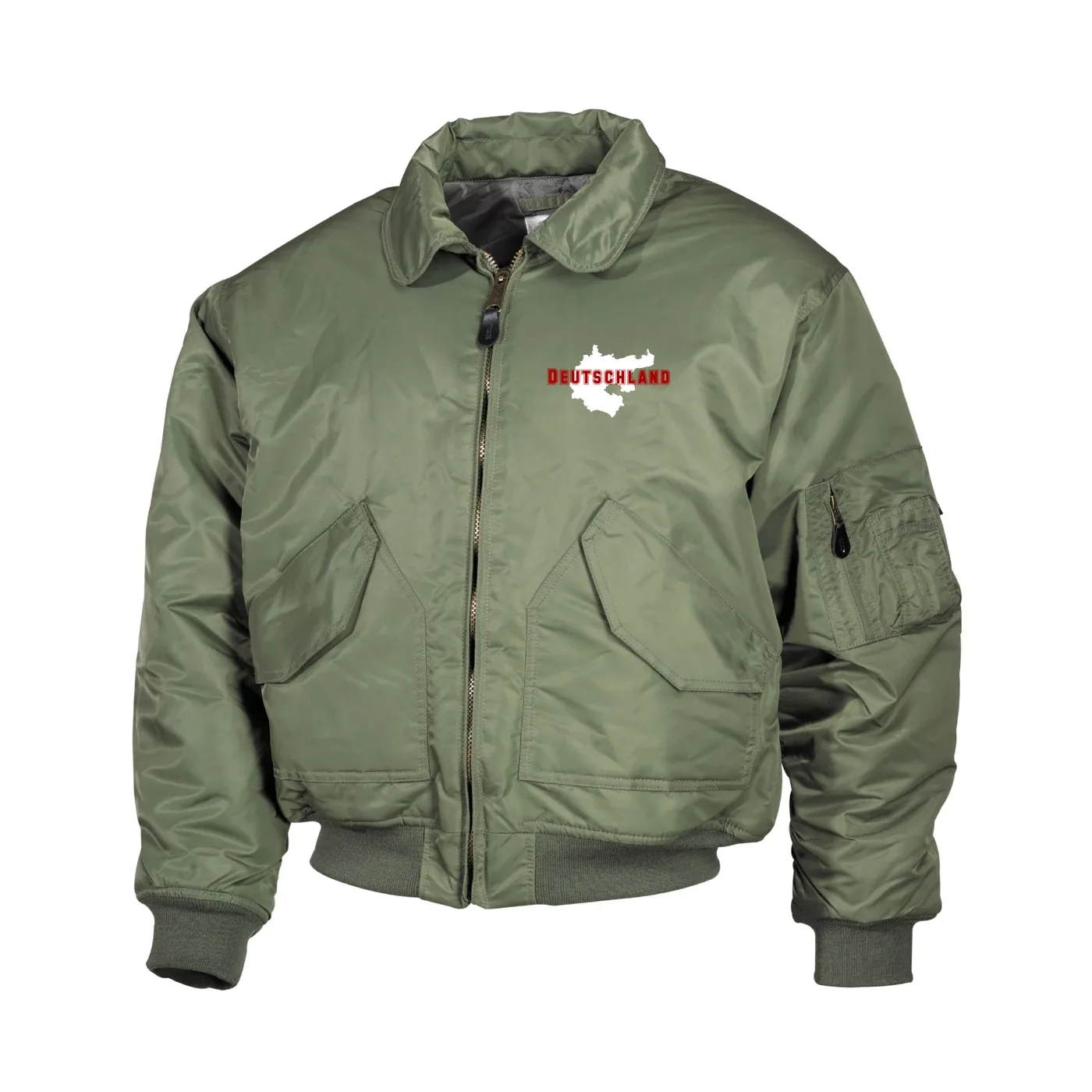Bestickte Herren CWU Jacke, Oliv - Aus liebe zur Heimat