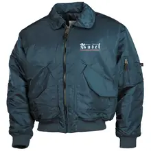 Bestickte Herren CWU Jacke, Navyblau - Hans Ulrich Rudel, Frontsoldat - gewählte Variante
