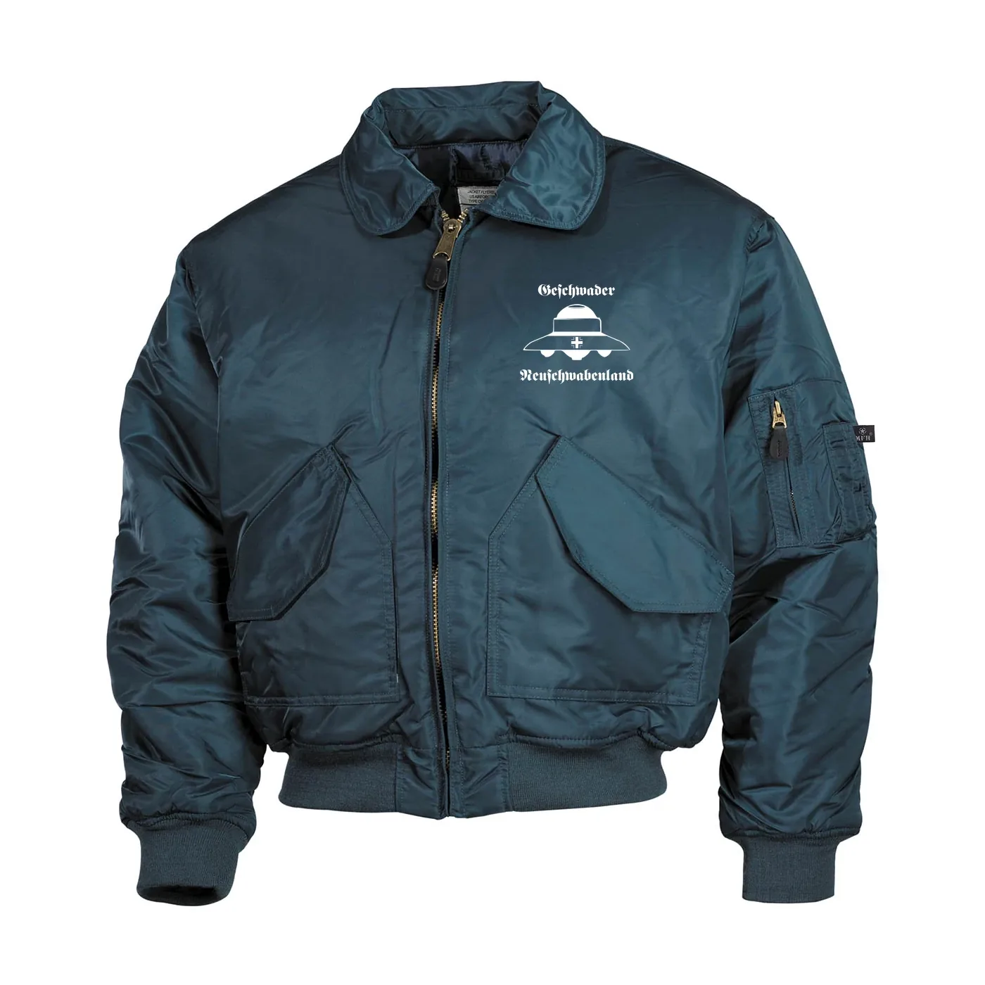 Bestickte Herren CWU Jacke, Navyblau - Geschwader Neuschwabenland
