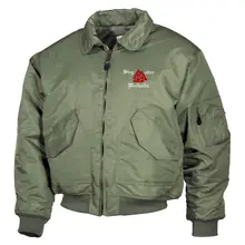 Bestickte Herren CWU Jacke, Oliv - Sieg oder Walhalla - gewählte Variante