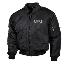 Bestickte Herren CWU Jacke, Schwarz - Anti-Antifa - gewählte Variante