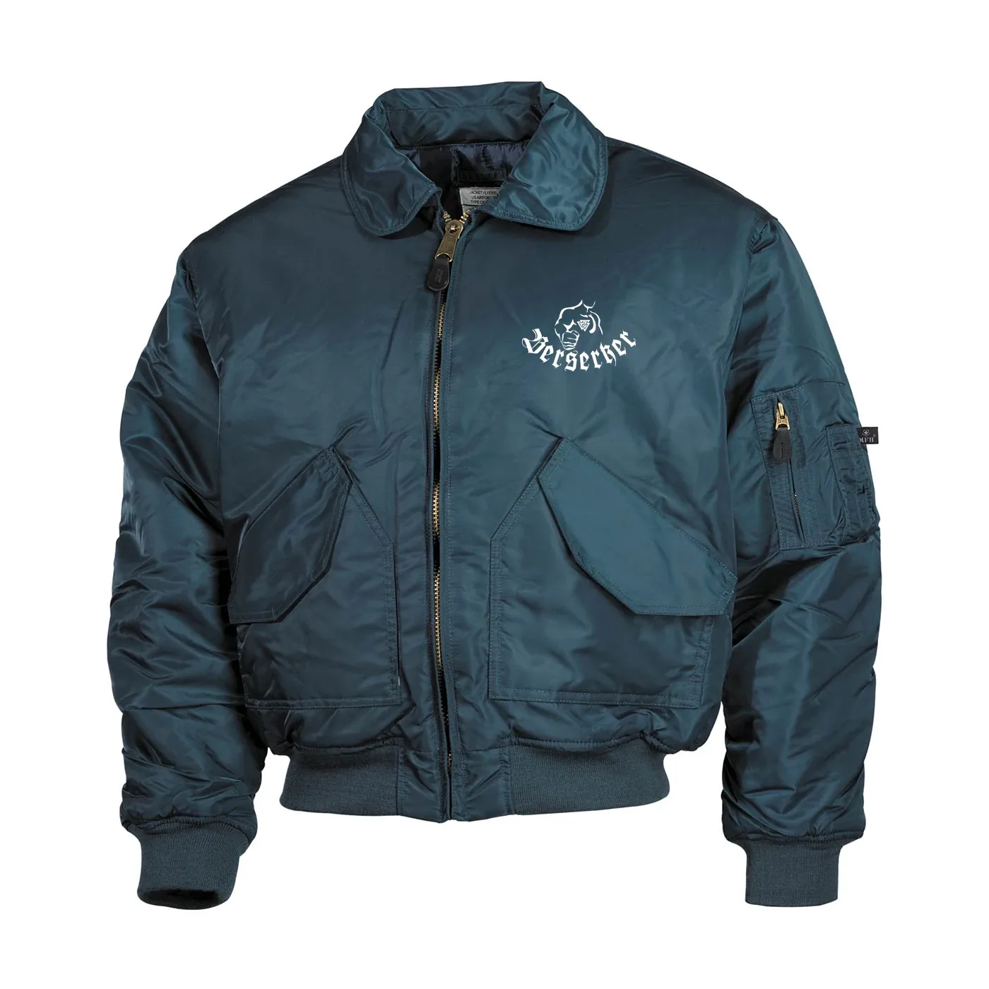 Bestickte Herren CWU Jacke, Navyblau - Berserker