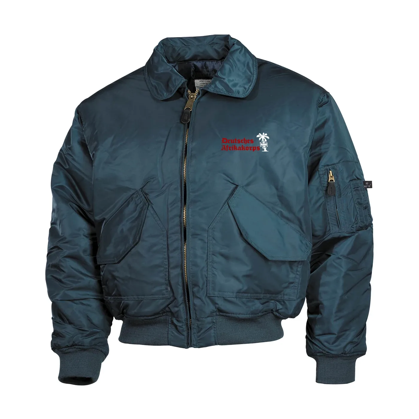 Bestickte Herren CWU Jacke, Navyblau - Deutsches Afrikakorps