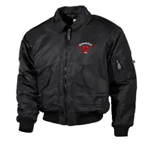 Bestickte Herren CWU Jacke, Schwarz - Ostdeutschland, ACAB Vorderseite
