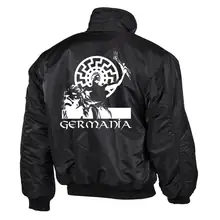 Bestickte Herren CWU Jacke, Schwarz - Germania Rückseite