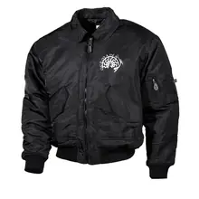 Bestickte Herren CWU Jacke, Schwarz - Germania Vorderseite