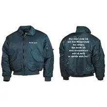 Bestickte Herren CWU Jacke, Navyblau - Rudolf Hess Vorder- und Rückseite