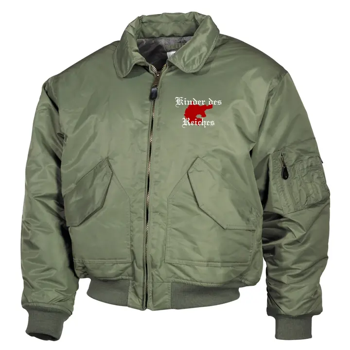 Bestickte Herren CWU Jacke, Oliv - Kinder des Reiches