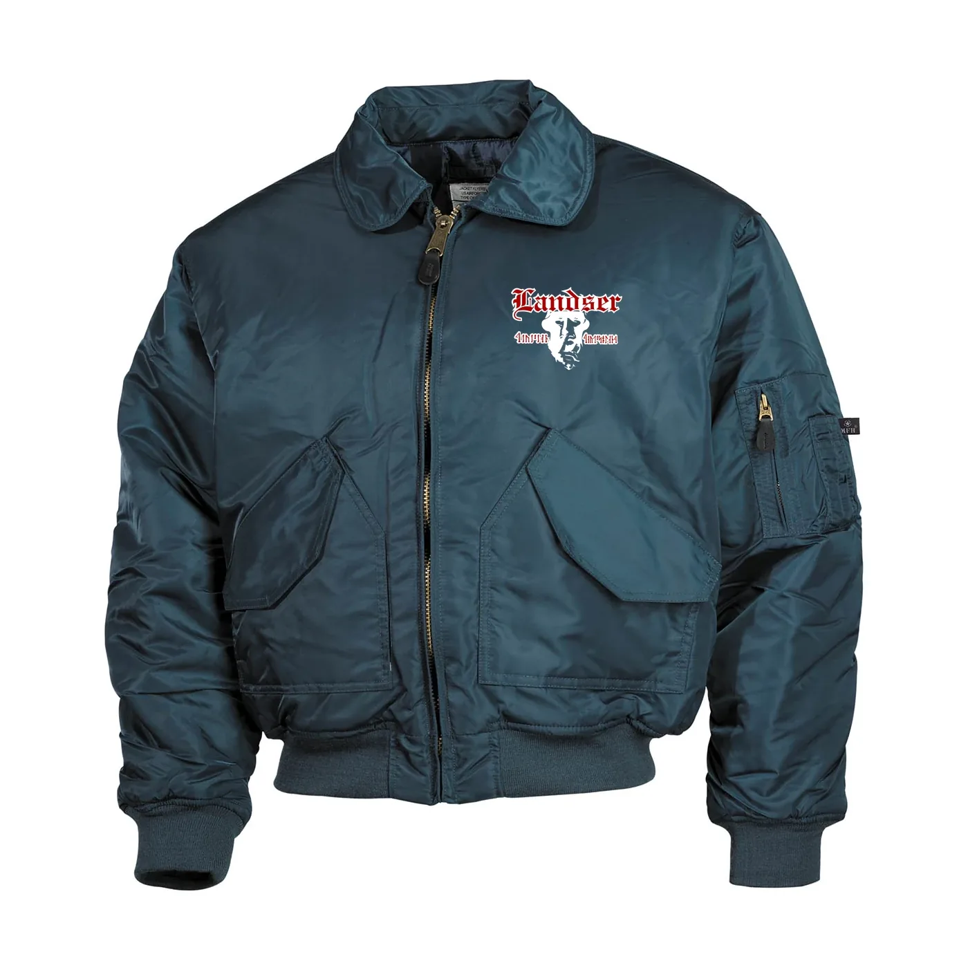 Bestickte Herren CWU Jacke, Navyblau - Landser, Soldat