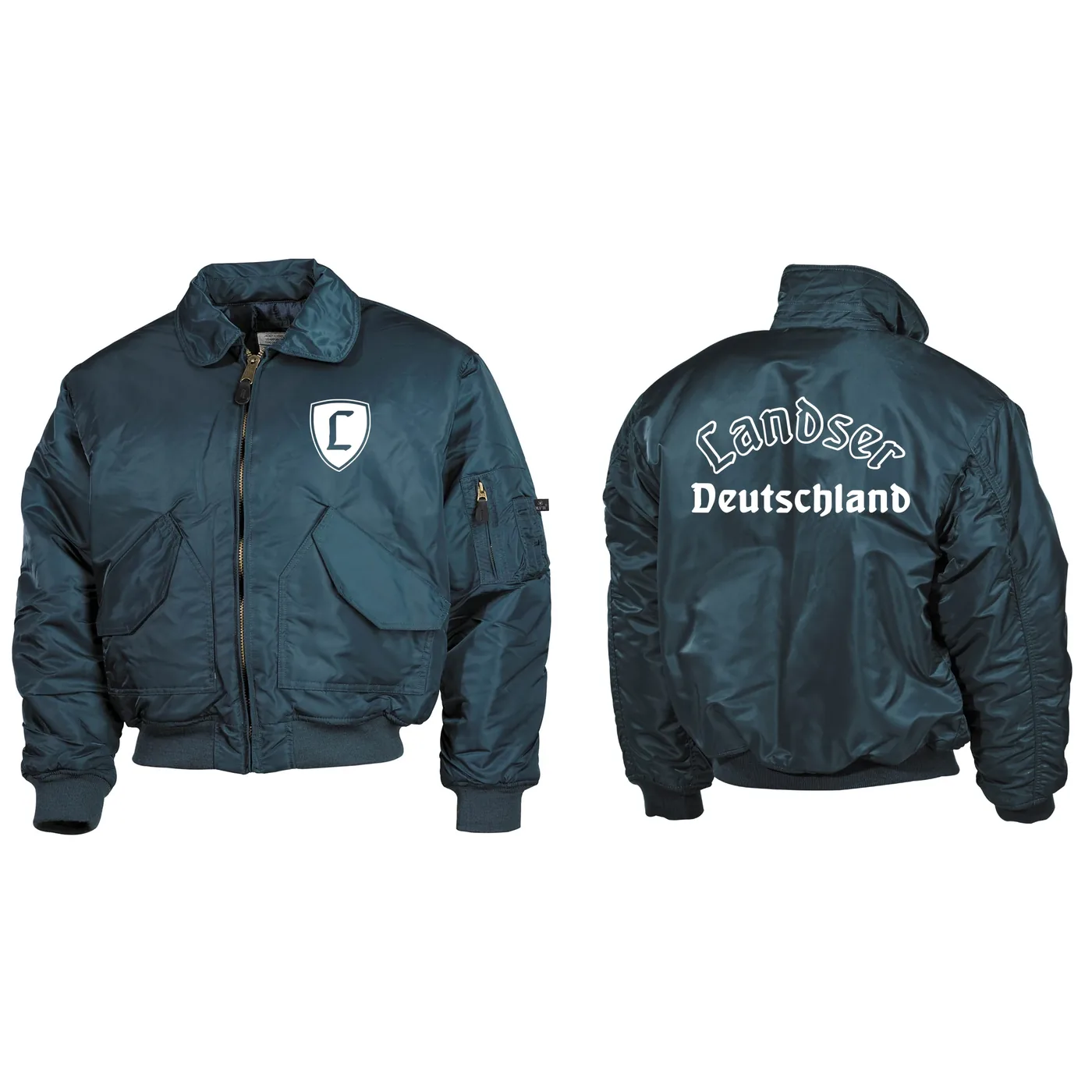 Bestickte Herren CWU Jacke, Navyblau - Landser Deutschland