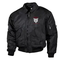 Bestickte Herren CWU Jacke, Schwarz - Lieber ein Wolf Odins als ein Lamm Gottes - gewählte Variante