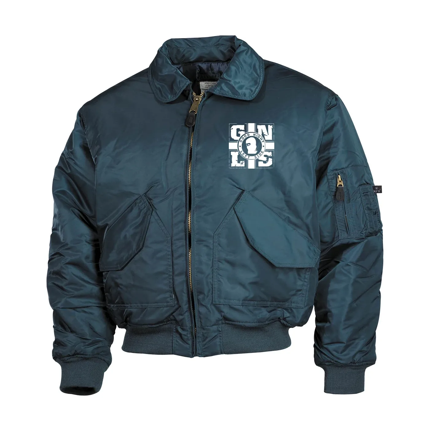 Bestickte Herren CWU Jacke, Navyblau - GNLS, Kreuz