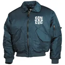 Bestickte Herren CWU Jacke, Navyblau - GNLS, Kreuz - gewählte Variante