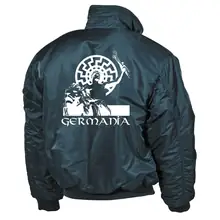 Bestickte Herren CWU Jacke, Navyblau - Germania Rückseite