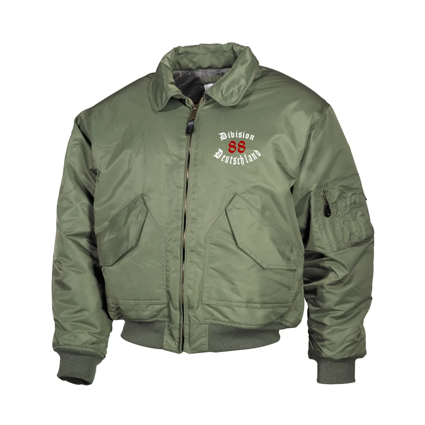 Bestickte Herren CWU Jacke, Oliv - Division 88 Deutschland