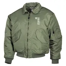 Bestickte Herren CWU Jacke, Oliv - Germania Runen Vorderseite