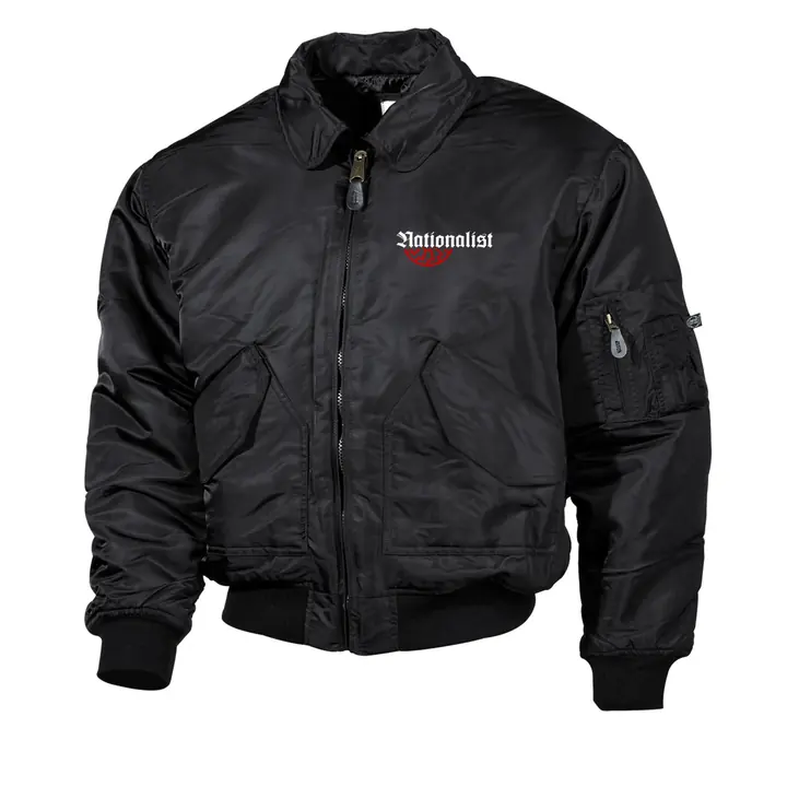 Bestickte Herren CWU Jacke, Schwarz - Nationalist für Heimat, Volk und Vaterland