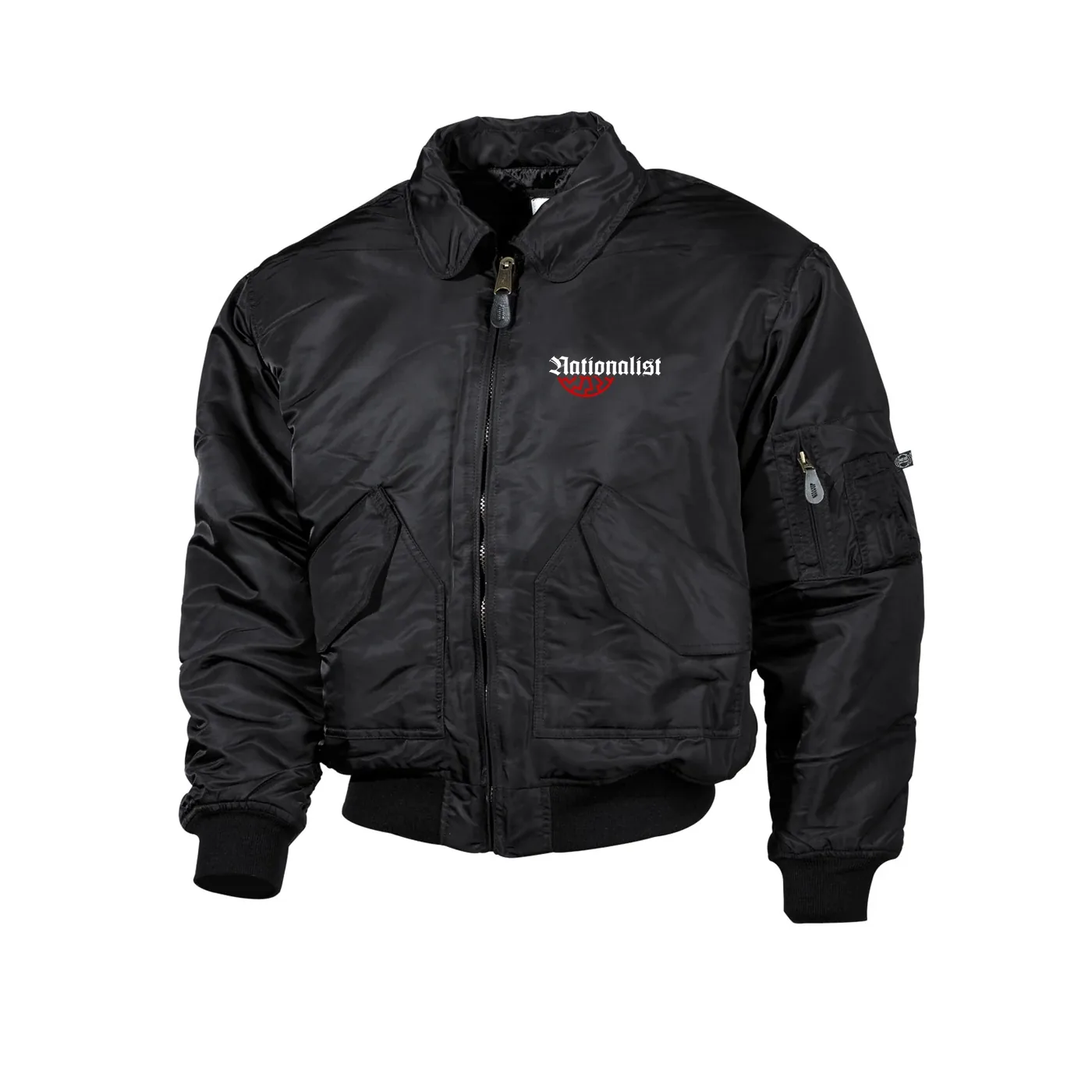Bestickte Herren CWU Jacke, Schwarz - Nationalist für Heimat, Volk und Vaterland