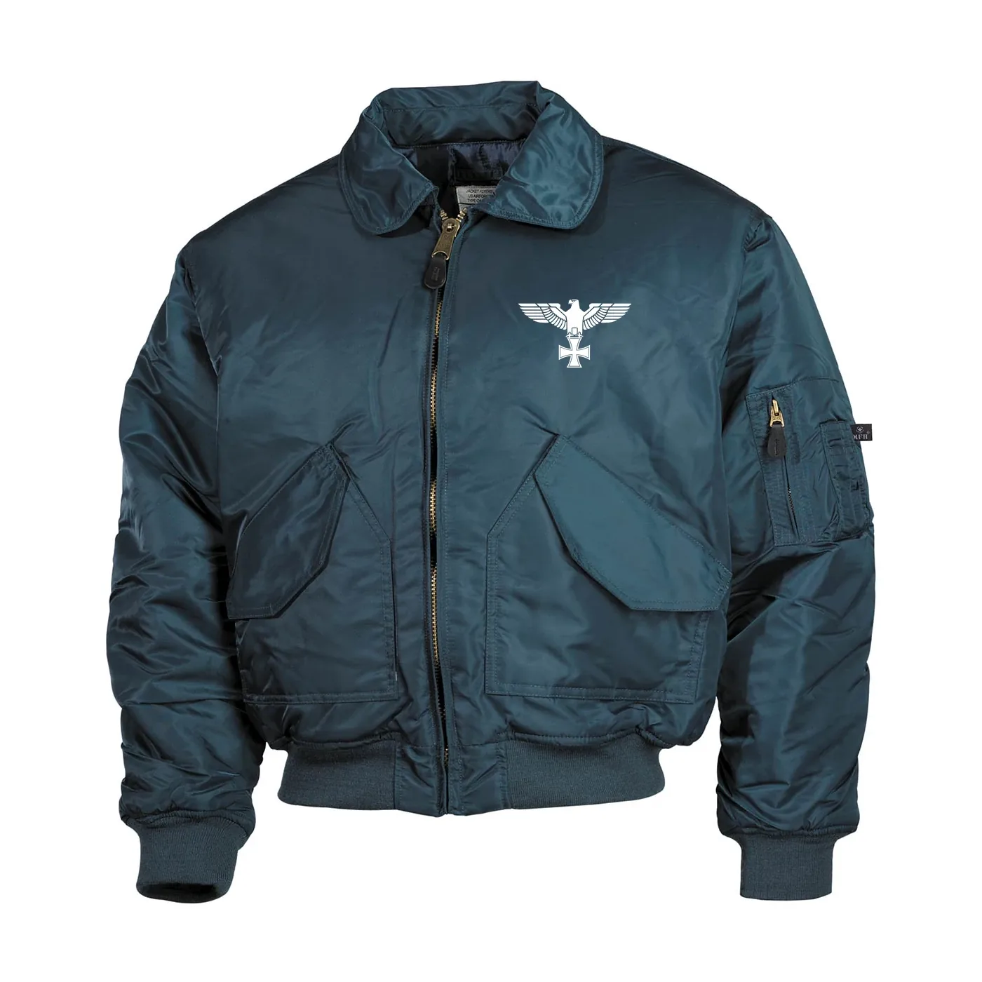 Bestickte Herren CWU Jacke, Navyblau - Adler, Kreuz