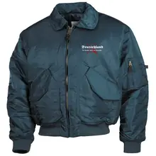 Bestickte Herren CWU Jacke, Navyblau - Deutschland für Familie, Volk und Vaterland Vorderseite