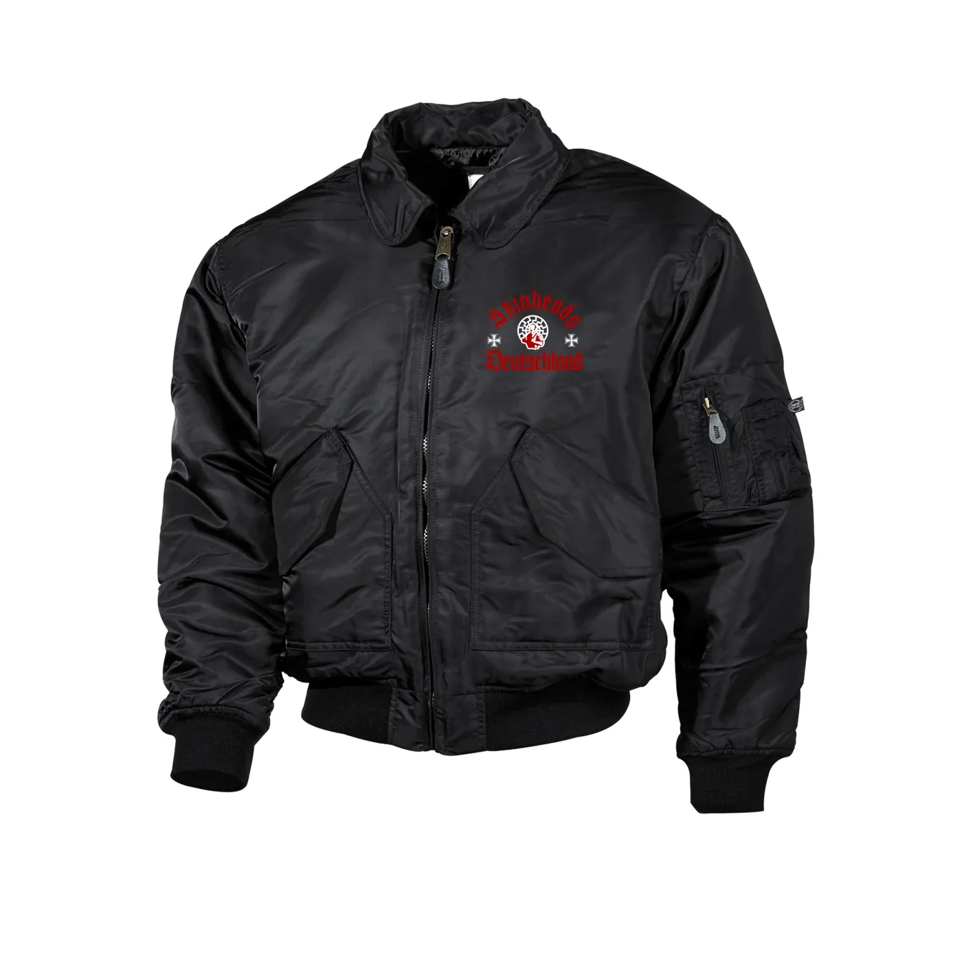 Bestickte Herren CWU Jacke, Schwarz - Skinheads Deutschland