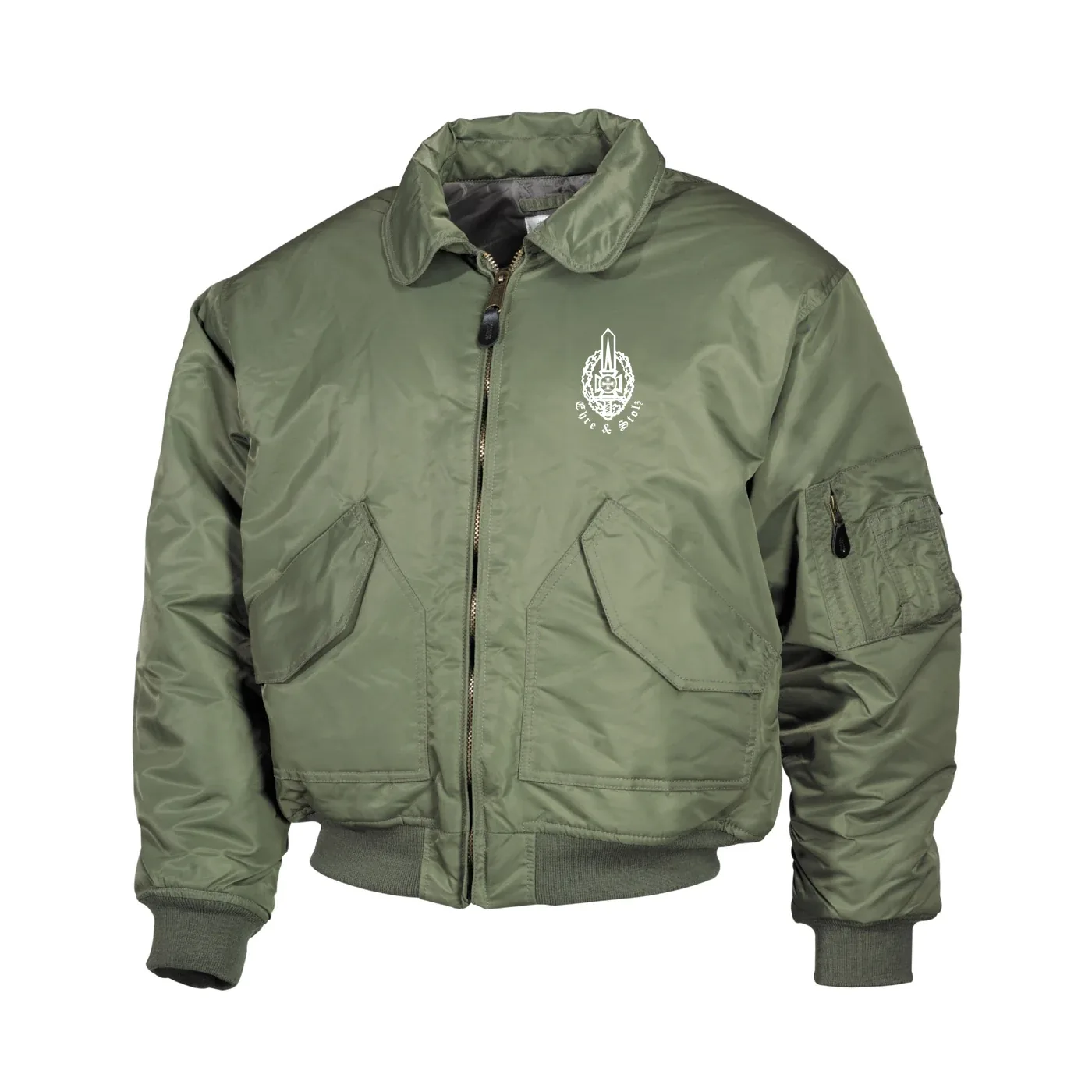 Bestickte Herren CWU Jacke, Oliv - Ehre & Stolz