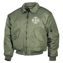 Bestickte Herren CWU Jacke, Oliv - Germania, Kreuz - gewählte Variante