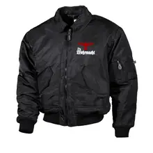 Bestickte Herren CWU Jacke, Schwarz - Die Wehrmacht - gewählte Variante