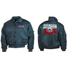 Bestickte Herren CWU Jacke, Navyblau - GNLS, Schlagring - gewählte Variante