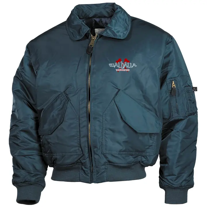 Bestickte Herren CWU Jacke, Navyblau - Walhalla, Nordmann