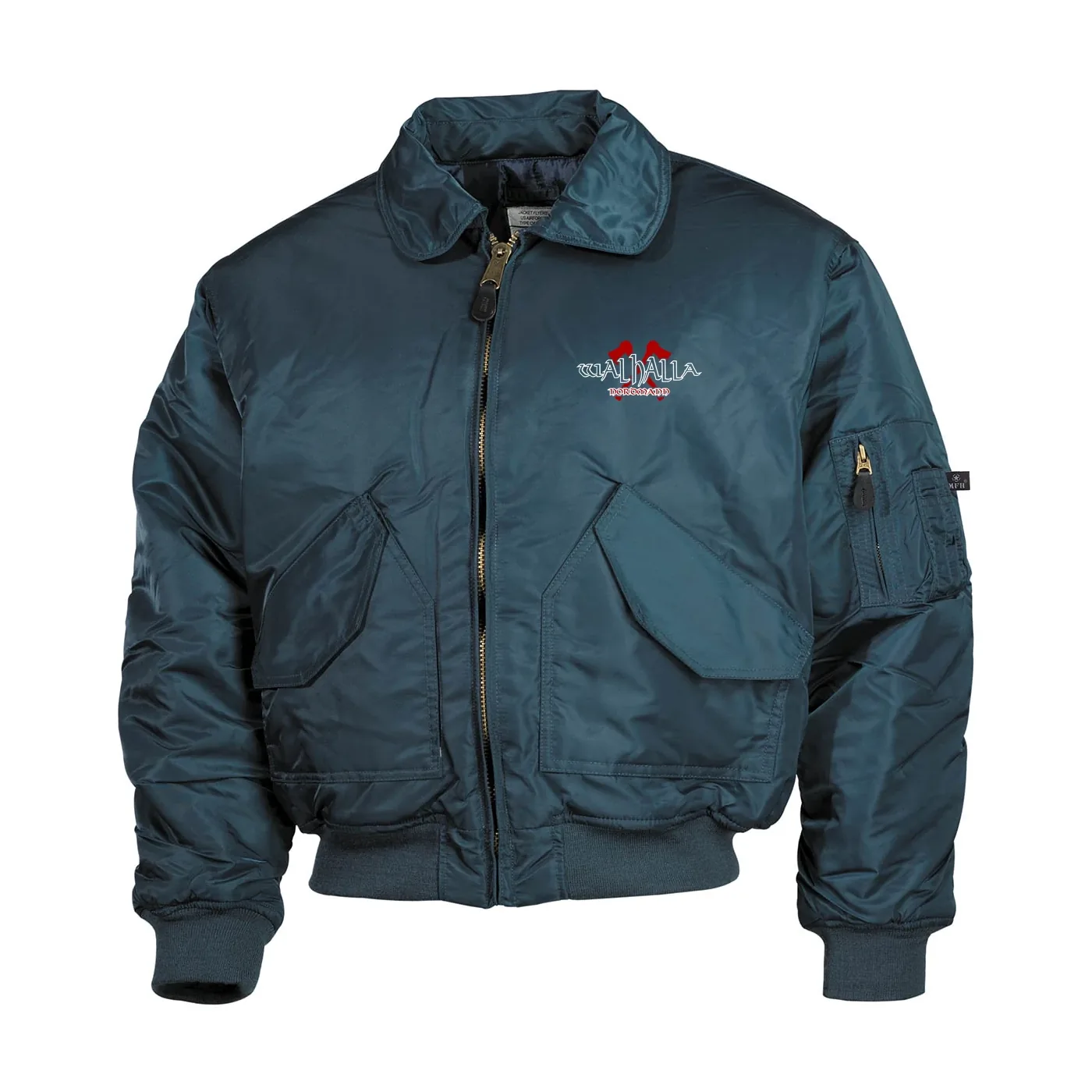 Bestickte Herren CWU Jacke, Navyblau - Walhalla, Nordmann