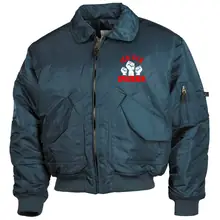 Bestickte Herren CWU Jacke, Navyblau - Ich geh Spazieren - gewählte Variante