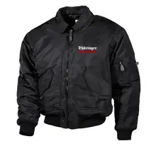 Bestickte Herren CWU Jacke, Schwarz - Thüringer, wir bereuen nicht - gewählte Variante