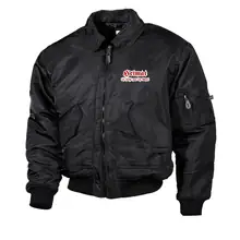 Bestickte Herren CWU Jacke, Schwarz - Heimat ist nicht nur ein Wort Vorderseite