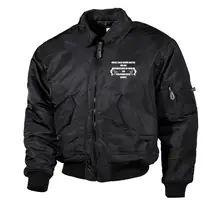 Bestickte Herren CWU Jacke, Schwarz - Bückt euch schön weiter - gewählte Variante