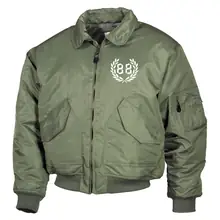 Bestickte Herren CWU Jacke, Oliv - 88, kranz - gewählte Variante