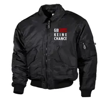Bestickte Herren CWU Jacke, Schwarz - Gib Islam keine Chance - gewählte Variante