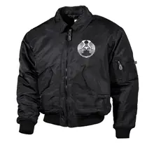 Bestickte Herren CWU Jacke, Schwarz - Raben - gewählte Variante