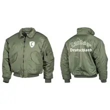 Bestickte Herren CWU Jacke, Oliv - Landser Deutschland - gewählte Variante