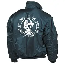 Bestickte Herren CWU Jacke, Navyblau - Sie waren die besten Soldaten der Welt Rückseite