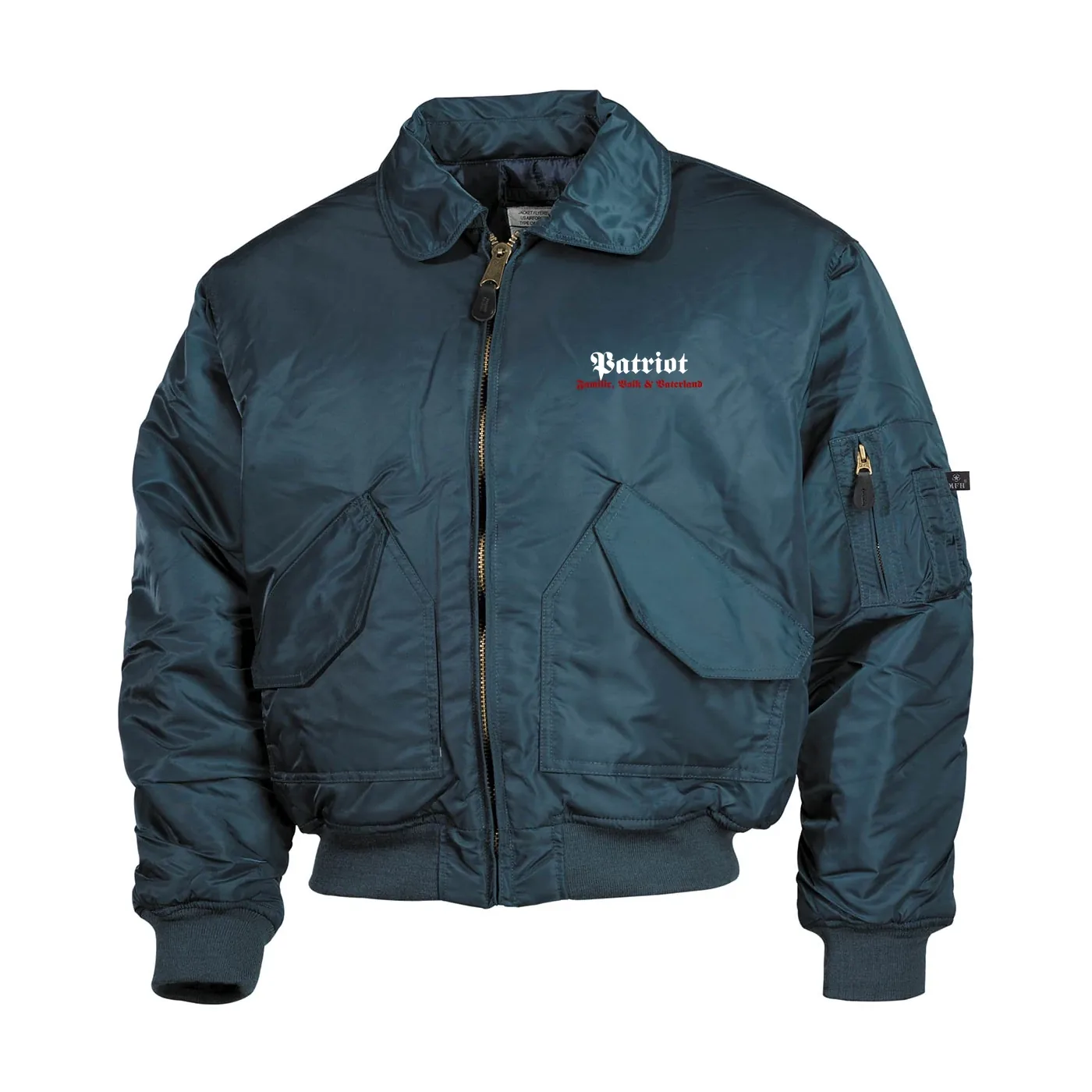 Bestickte Herren CWU Jacke, Navyblau - Patriot