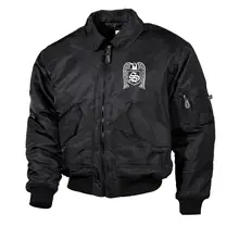Bestickte Herren CWU Jacke, Schwarz - Skrewdriver, Adler - gewählte Variante