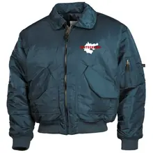 Bestickte Herren CWU Jacke, Navyblau - Aus liebe zur Heimat Vorderseite