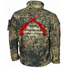 Bestickte Fleecejacke "Combat", flecktarn - Kameradschaft mehr als nur ein Wort Rückseite