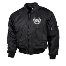 Bestickte Herren CWU Jacke, Schwarz - 88, kranz - gewählte Variante
