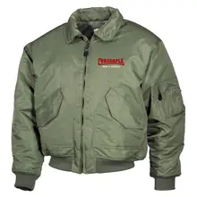 Bestickte Herren CWU Jacke, Oliv - Consdaple, made in Germany Vorderseite