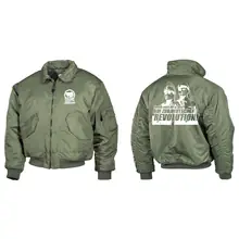 Bestickte Herren CWU Jacke, Oliv - Komm zur Revolution - gewählte Variante