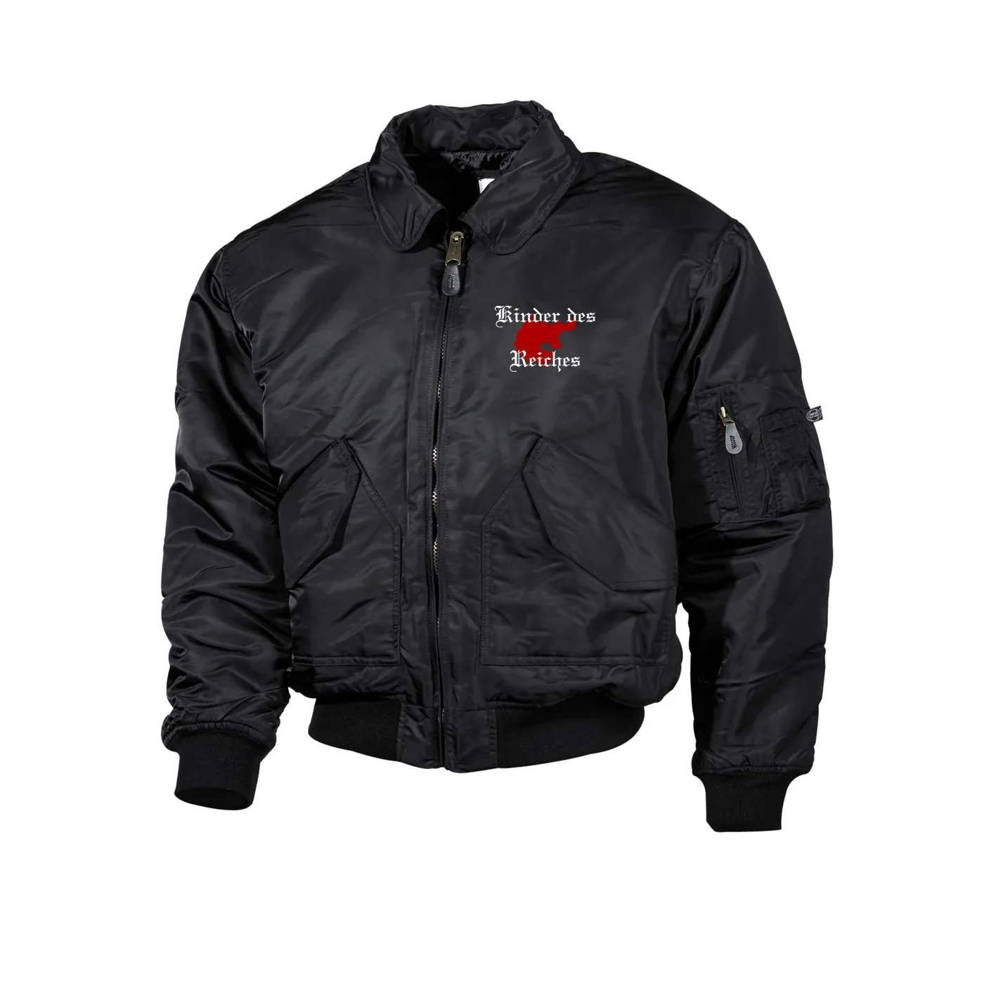 Bestickte Herren CWU Jacke, Schwarz - Kinder des Reiches