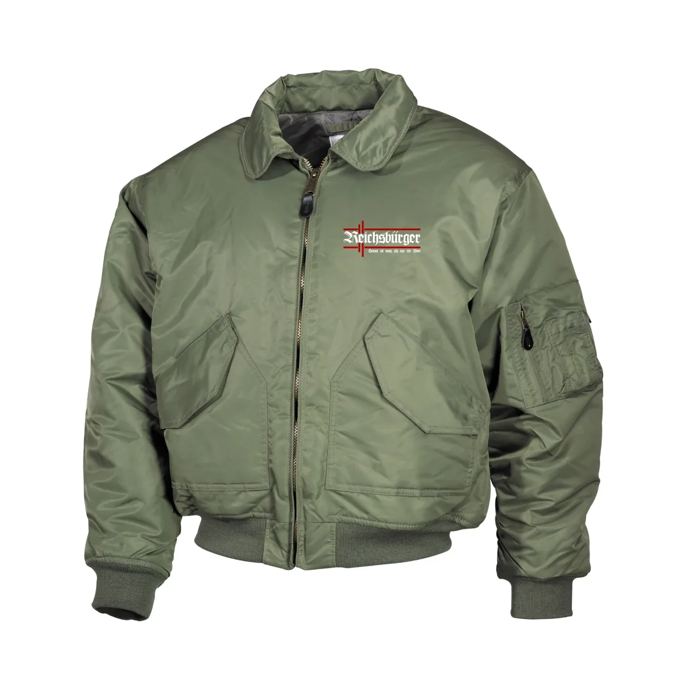 Bestickte Herren CWU Jacke, Oliv - Reichsbürger, Heimat